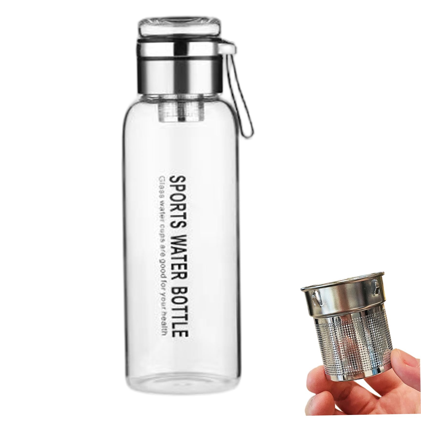 Bouteille d'eau en verre avec infuseur de thé 750ml gourde étanche nomade chaude