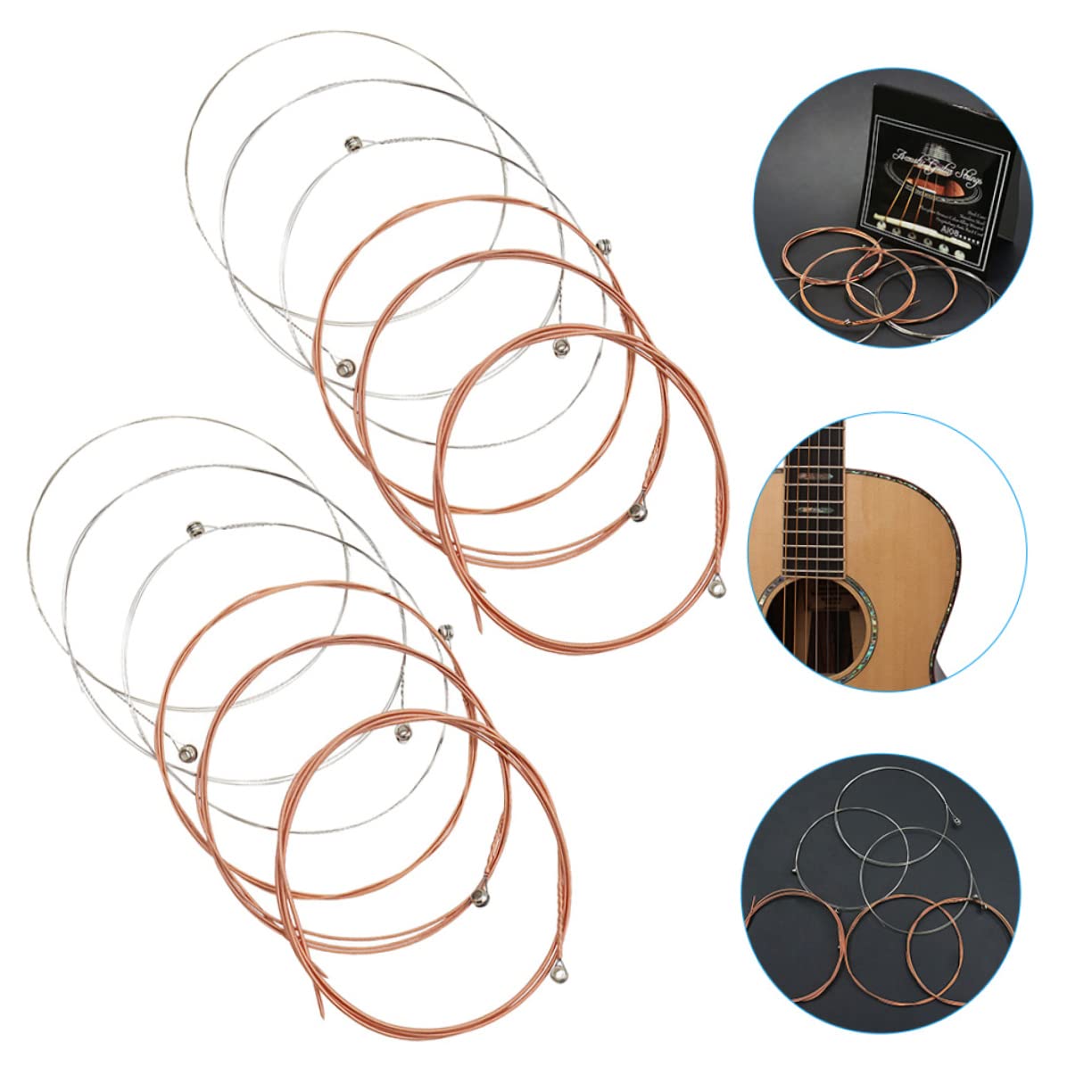 ibasenice 36pezzi Folk Guitar Strings Sostituzione Per Chitarre Folk Corde Musicali Per Chitarra Suono e Omogeneo