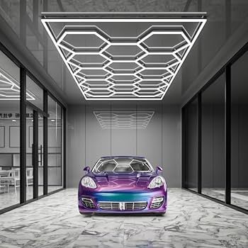 Amazon.co.jp : PickMeYA 超高輝度6500K六角ハニカムガレージLED