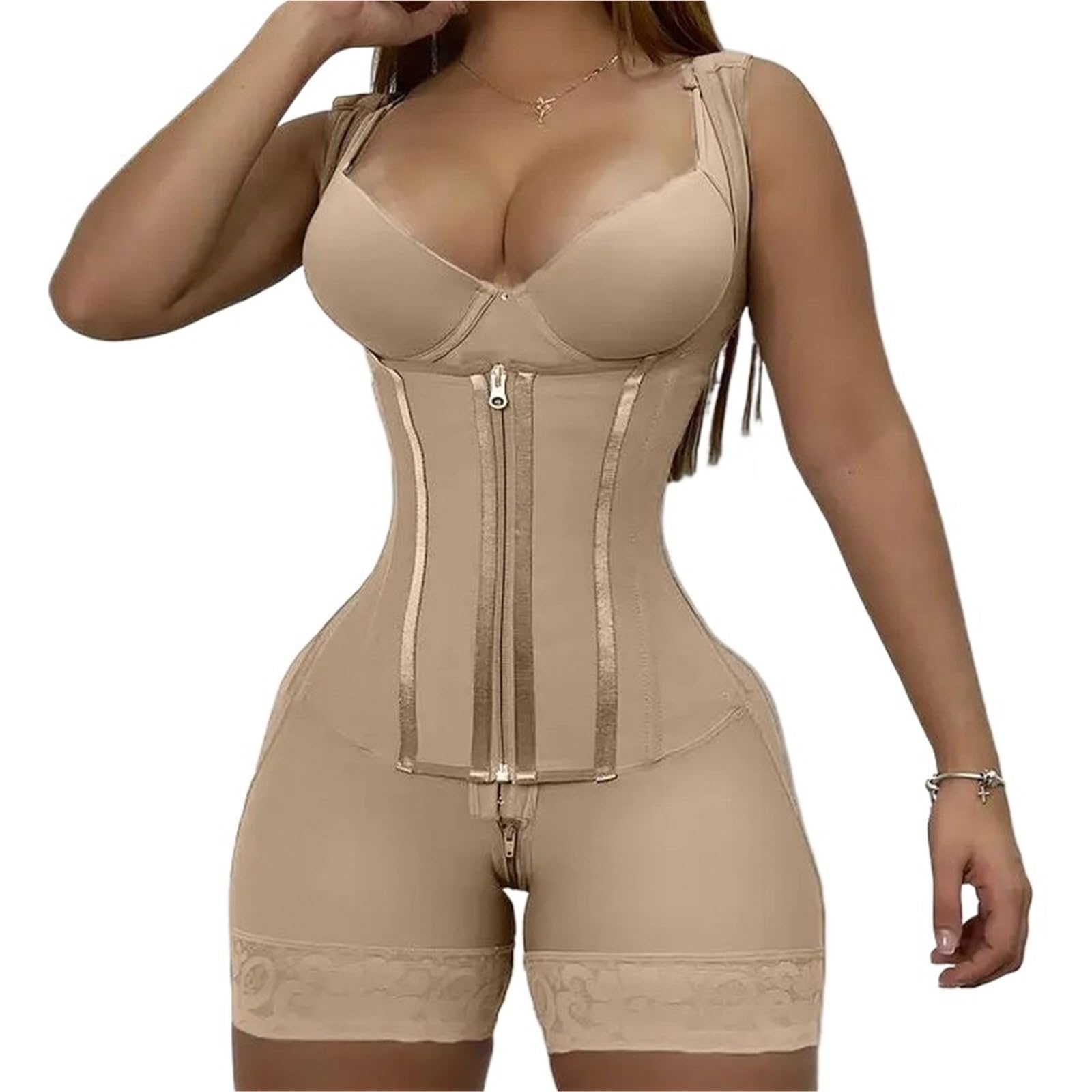 Fajas Reductoras Mujer Faja Moldeadora de Abdomen for Mujer, Moldeadora de Cintura y Abdomen Plano.(Beige,M)