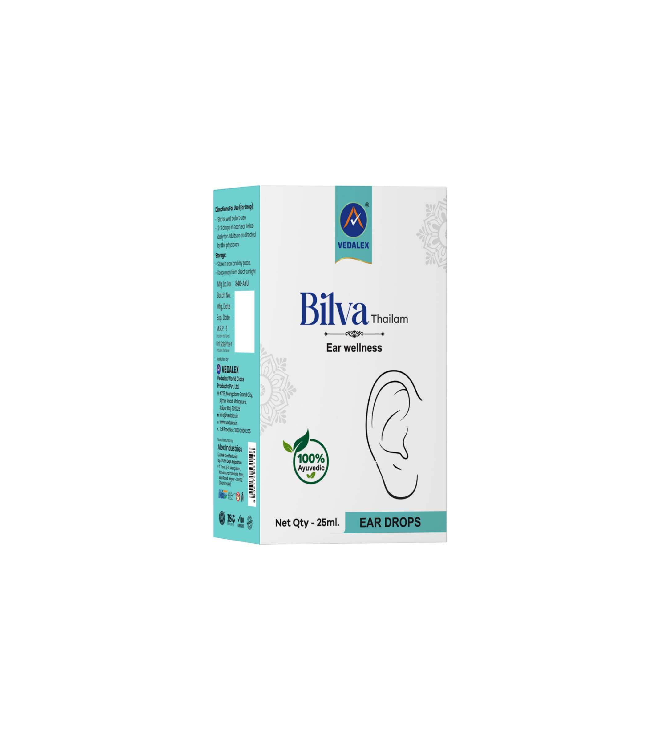 Riyasthya Vedalex Bilva Thailam Ear Drops – Ayurvedic Herbal Oil for Ear Pain, Infections, Hearing Support & Wax Removal – 100% Natural – 25ml-picture-13