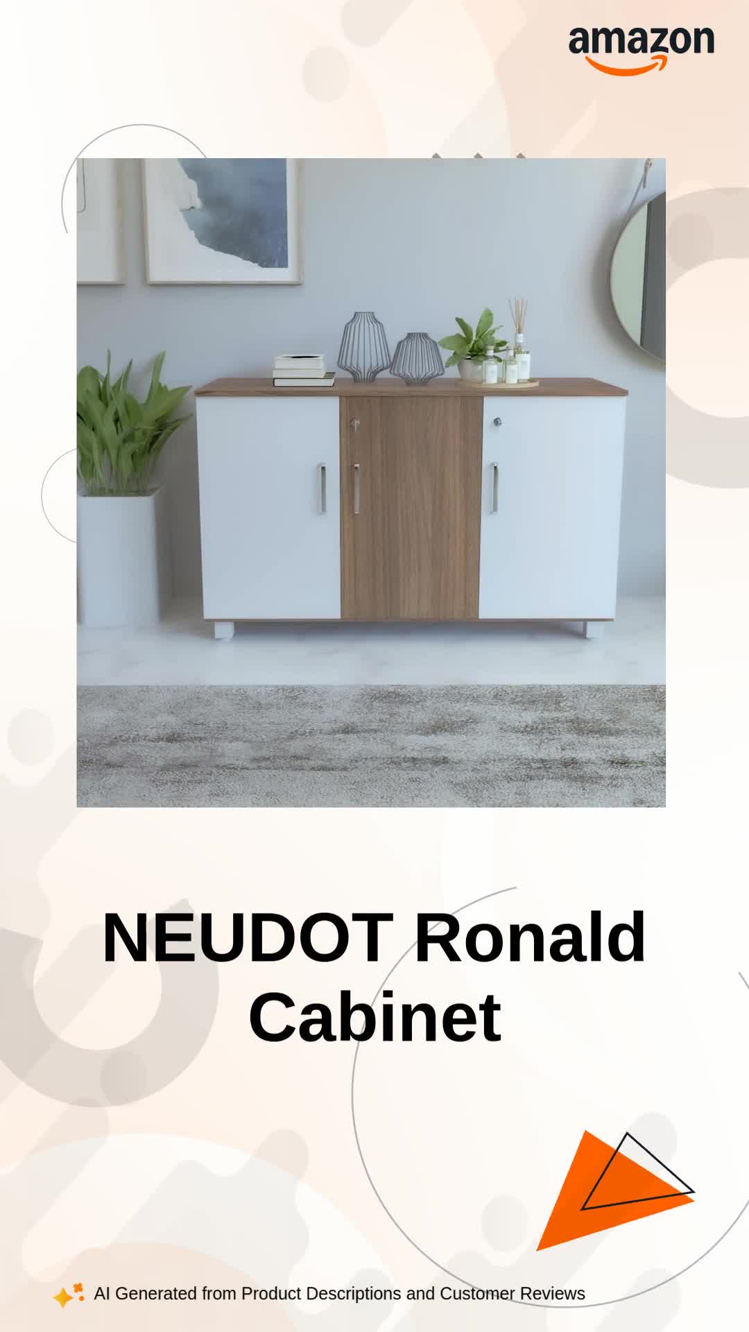 CSB 3点まとめうり　Room様 NEUDOT Ronald Dock 3 Door Multipurpose Cabinet | Engineered Wood