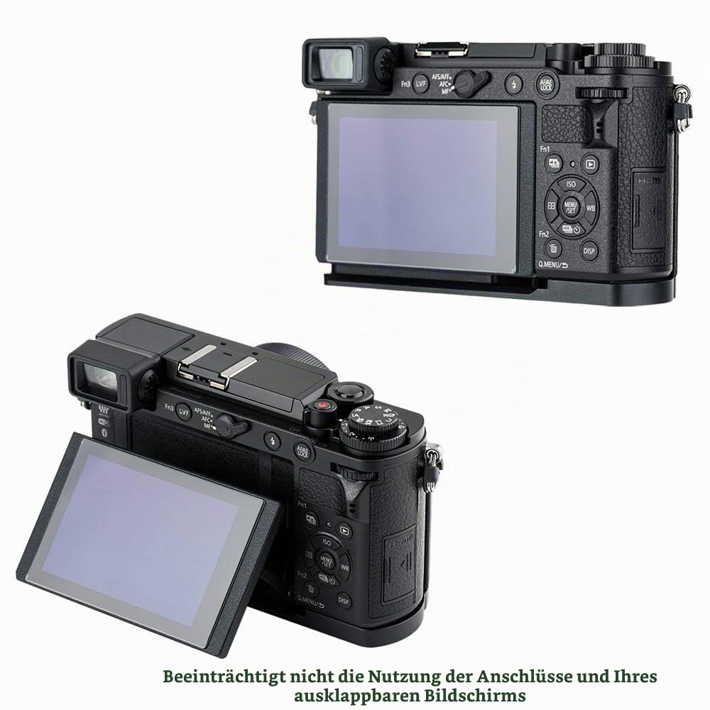 JJC Metall L-Form Handgriff für Panasonic Lumix DMC-GX80 GX85 GX9 Kameras