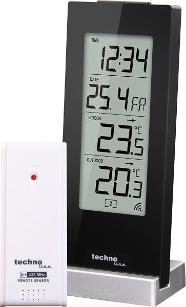 Technoline WS9767 Temperaturstation inklusive Außensender, Innenteperaturanzeige, Außentemperaturanzeige - 1