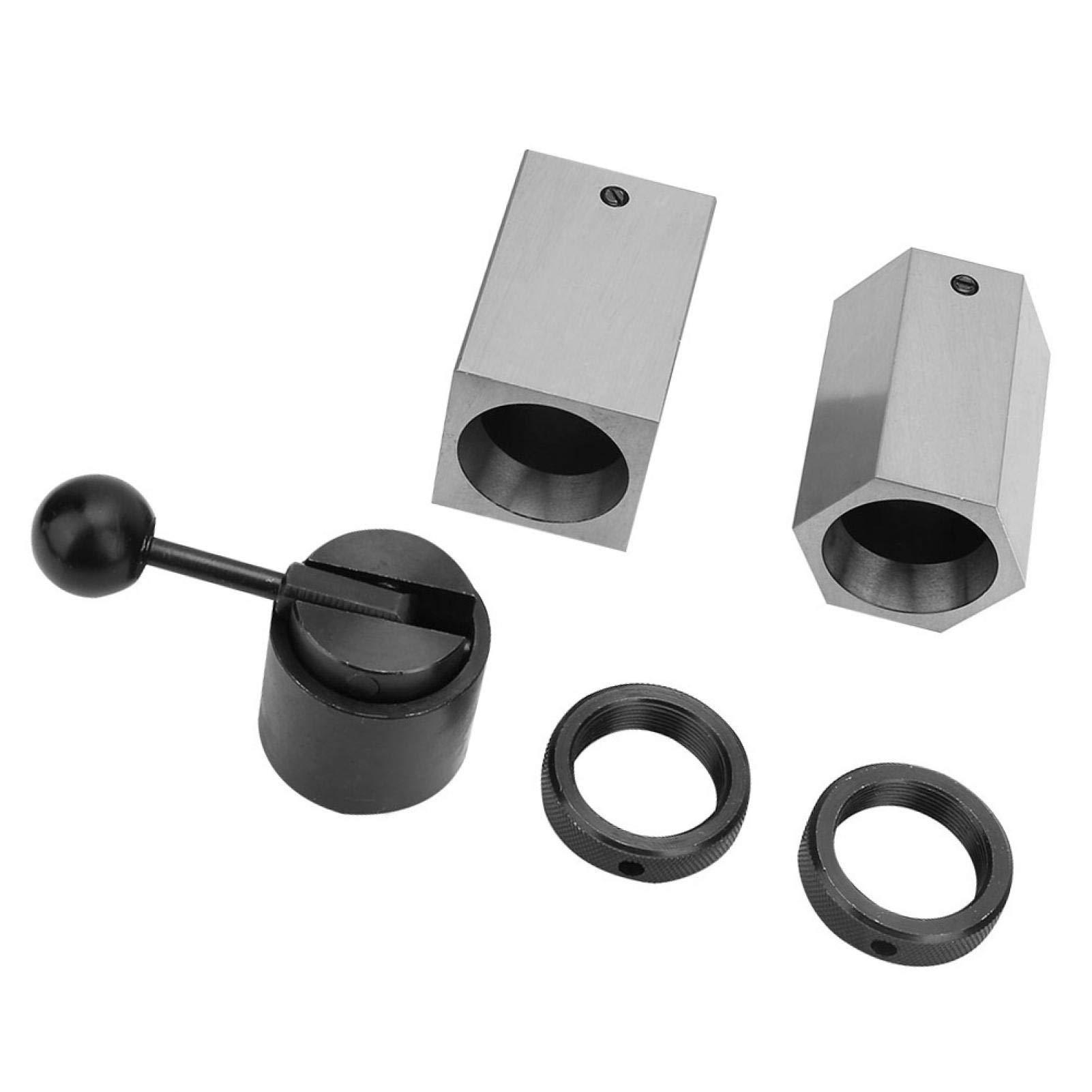 Bloque de pinza 5C, conjunto de bloque de pinza 5C Anillos cuadrados hexagonales y soporte de cierre de pinza para fresadoras Tornos