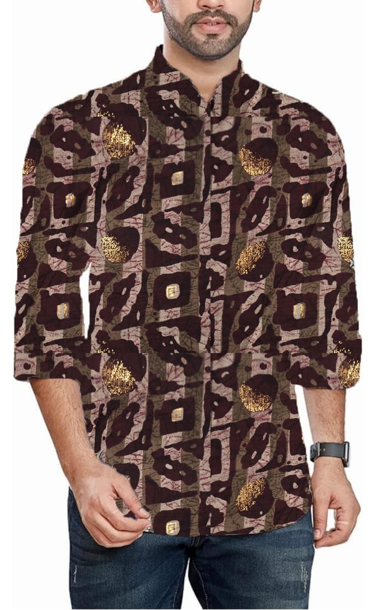 LCX Indian Printed Muslin Fabric Material, Geometric Print