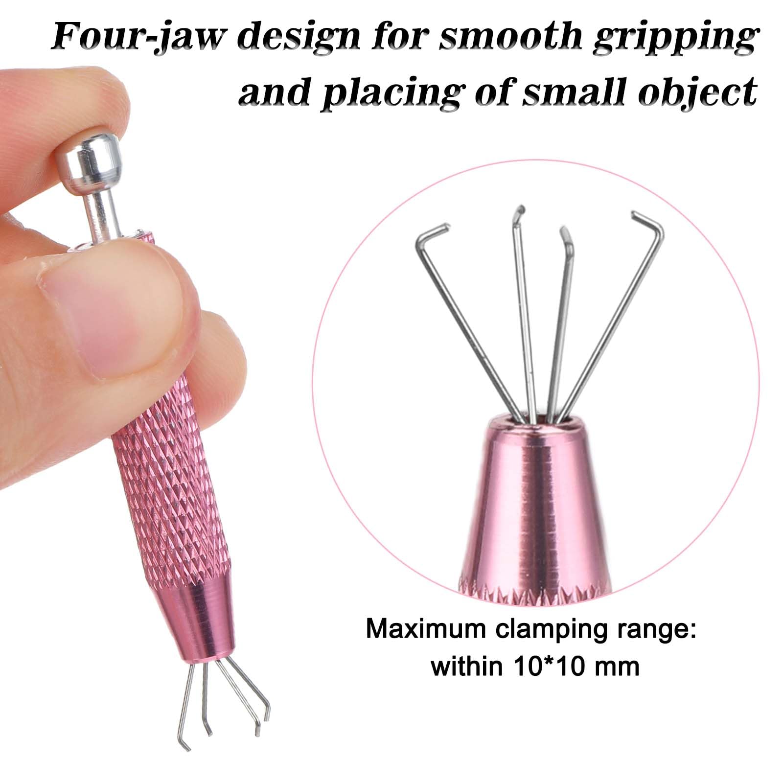 2 Pinzette Per Piercing A 4 Artigli - Per Gioielli, Piccoli Oggetti, Hobby E Lavori Di Precisione