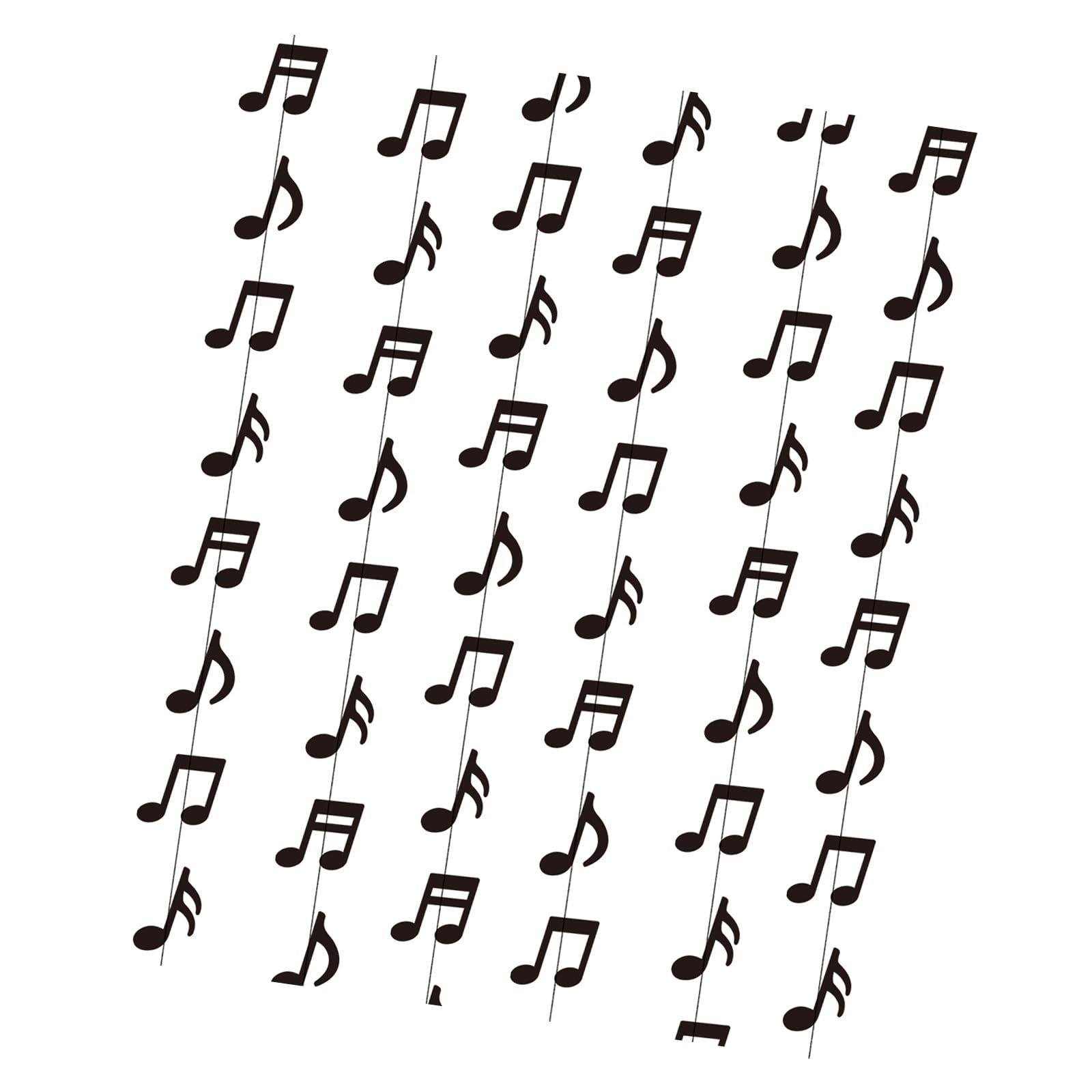 Lerpwige Recycled Paper Black Musical Notes Decorations for Party and Music Event Creating Festival Atmospheres Easy Installation Black Notes Hanging
