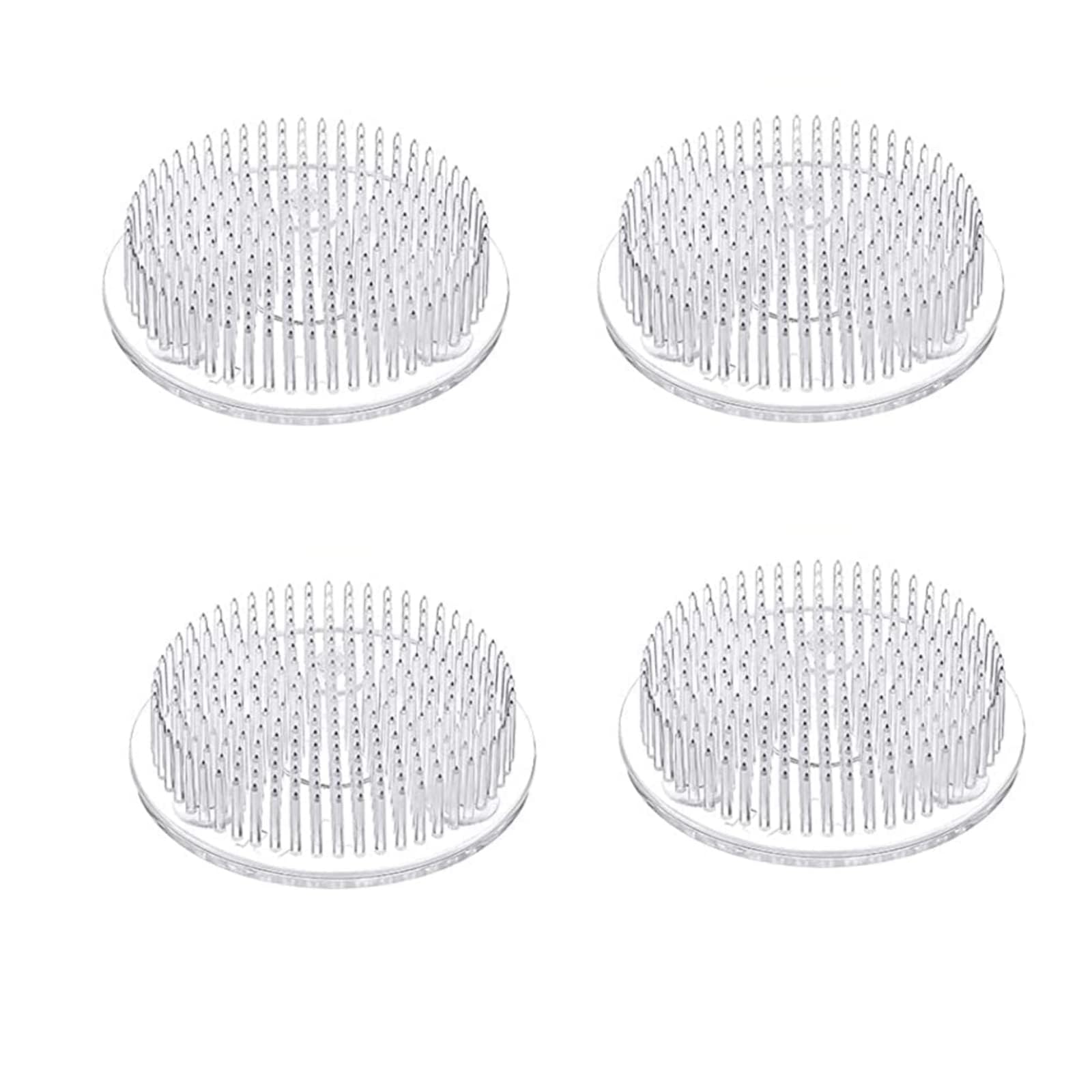 2pcs flower arrangement holder – 2.76 inch clear plastic pin frog, suction cup flower frog for glass plastic vases, floral craft tool for home wedding party