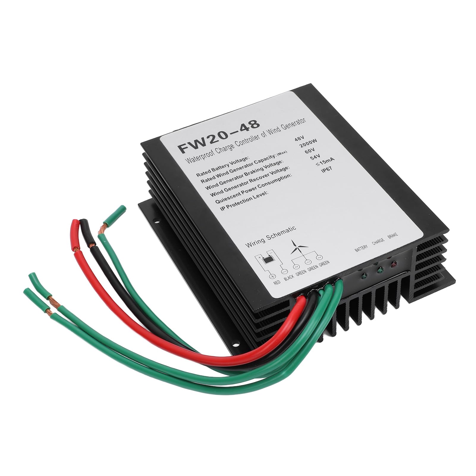 Regolatore per generatore Eolico, regolatore di Carica per turbina eolica MPPT, regolatore Automatico in Lega di Alluminio IP67 48V per sistemi di generatori eolici da