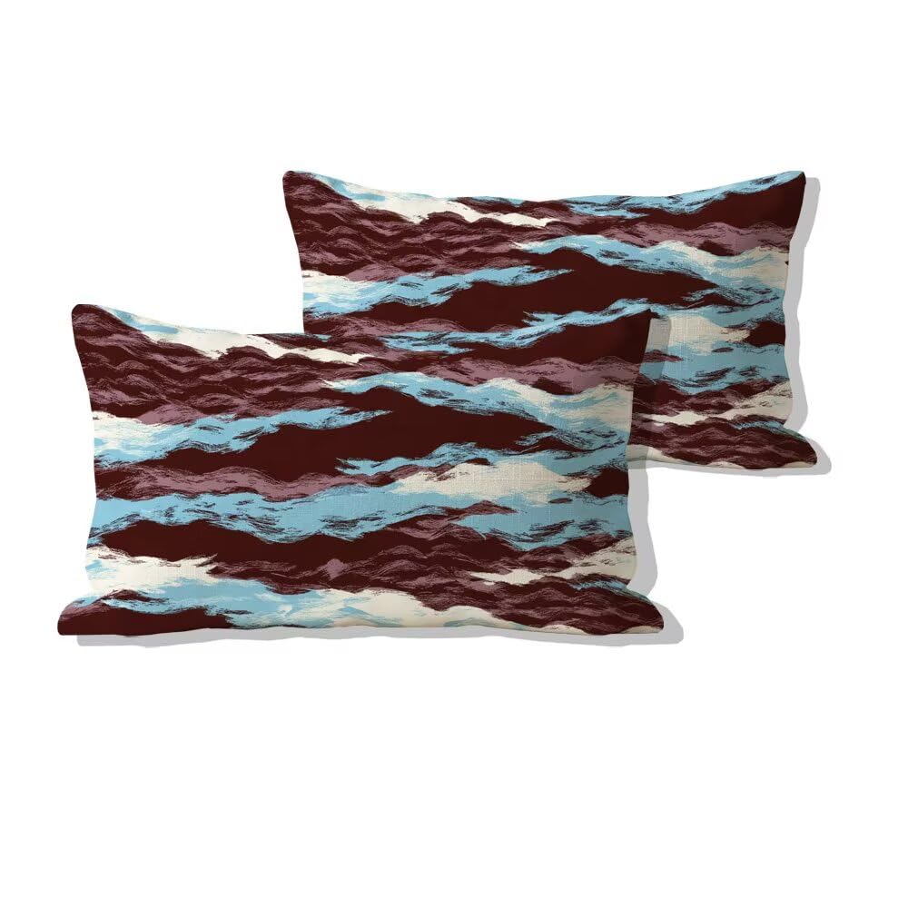 Coussin extérieur imperméable 50x90cm : taie d'oreiller lin et rectangle salon de jardin
