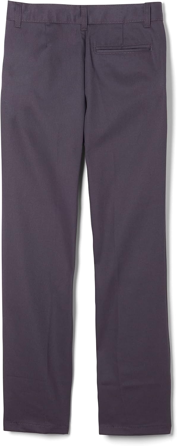 French Toast Boys' Adjustable Waist Relaxed Fit Pant (Standard & Husky) 8 Gray