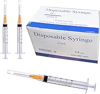 Vista 12 de Paquete de 20 de jeringas de 1 ml con aguja de 25 Ga de 1 pulgada, herramienta Luer Lock, envueltas individualmente (Paquete de 20)