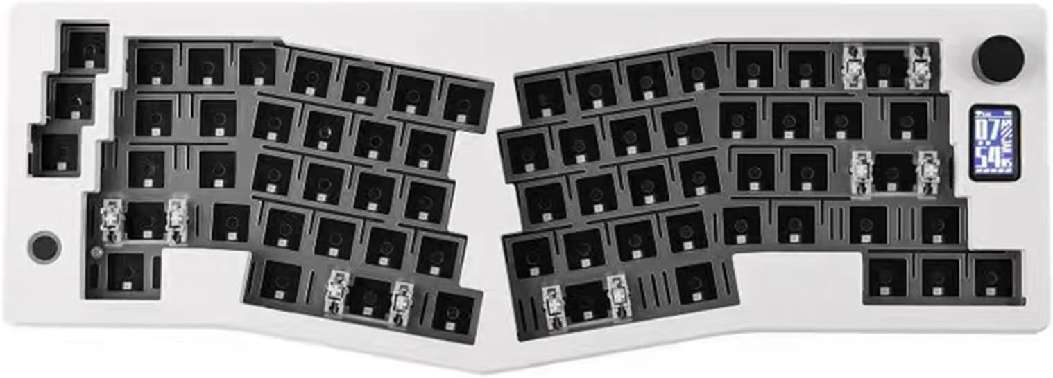 SCUDGOOD ABM066 Hot Swappable Mechanical Keyboard VIA-programmable Backlit Keyboard BT5.0/2.4Ghz Wireless/Type-C Cord Mechanical Keyboard
