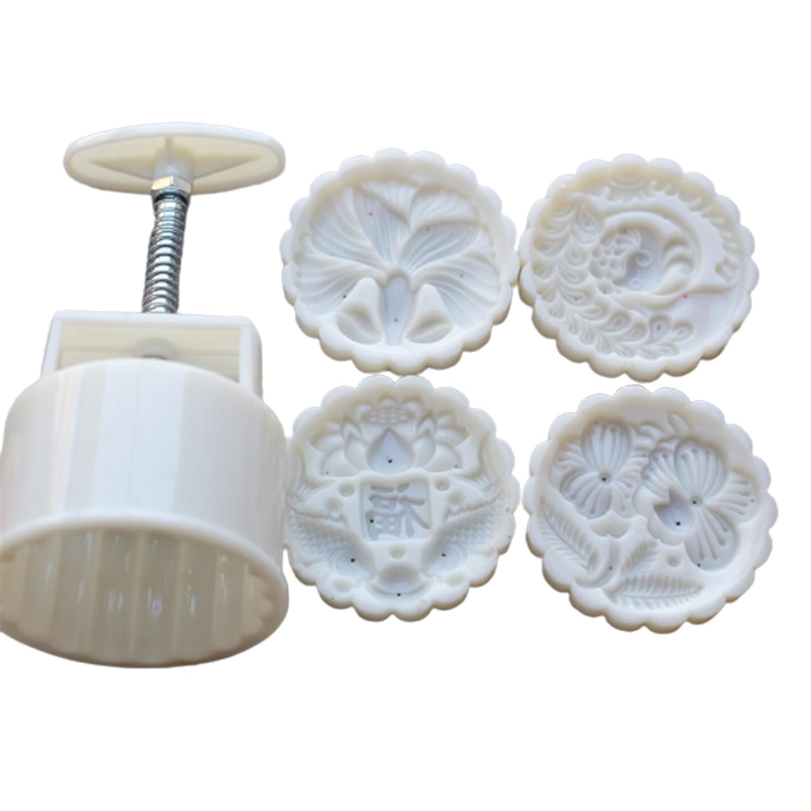 Kalttoy Fuyu Flower Pattern Press Mold Cookie Stamps Chinese Midautumn Cake Makers Decoration Tool For Cookie Stamps And Press For Baking Wedding