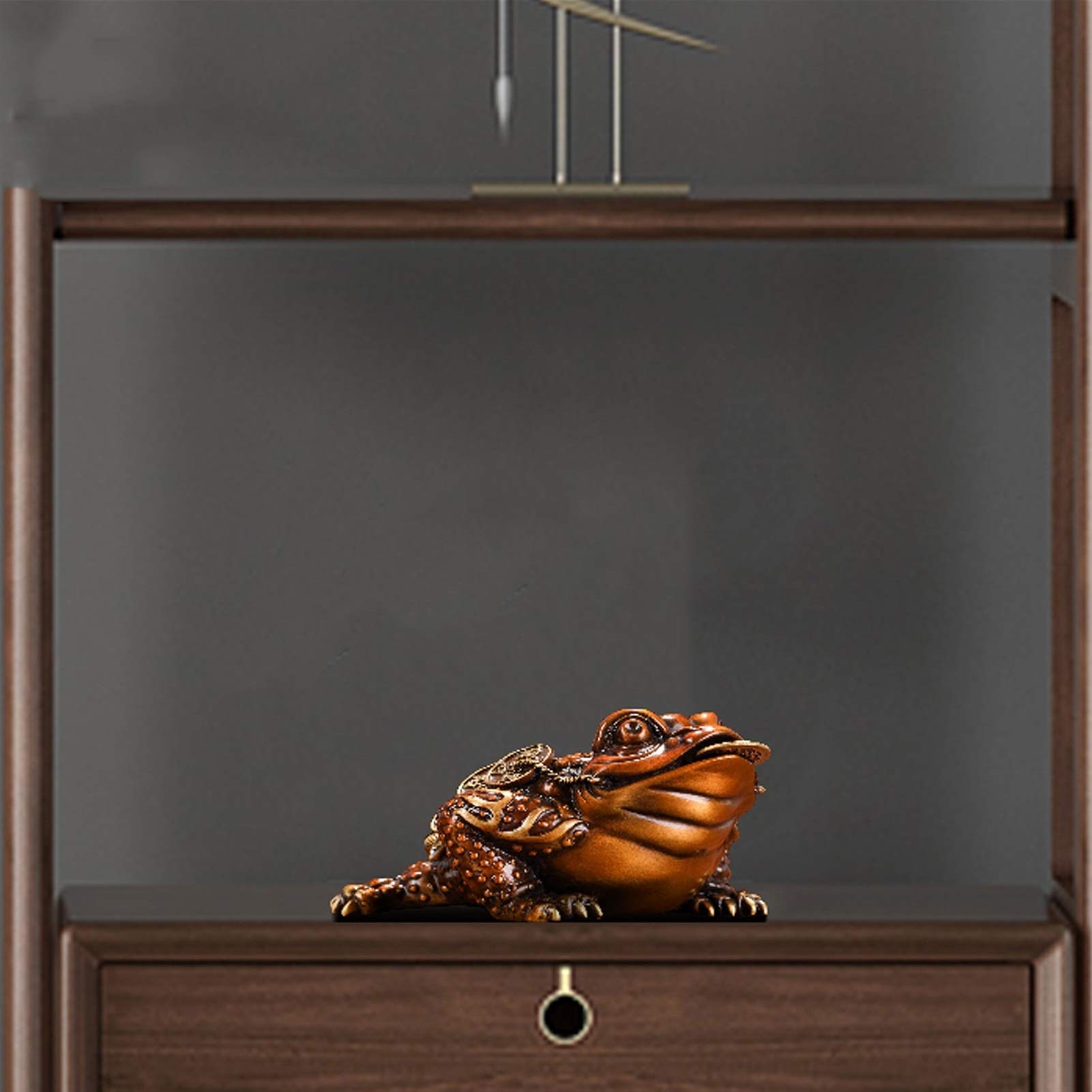 Lachineuse - Crapaud De Fortune Feng Shui XXL - Crapaud à 3 Pattes Doré - 15,5 X 18 X 5 Cm - Décoration Asiatique - Idée Cadeau Originale Chine Asie - Figurine