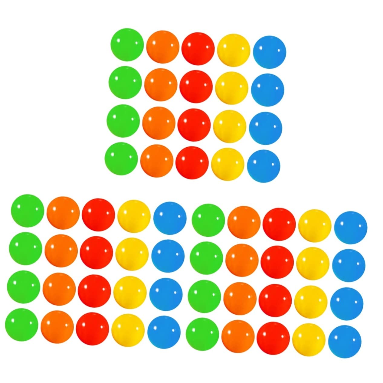 balacoo 3sets Game Balls Assorted Plastic Toy Eggs Perfect for Parties Games Decorations More 20pcs*3