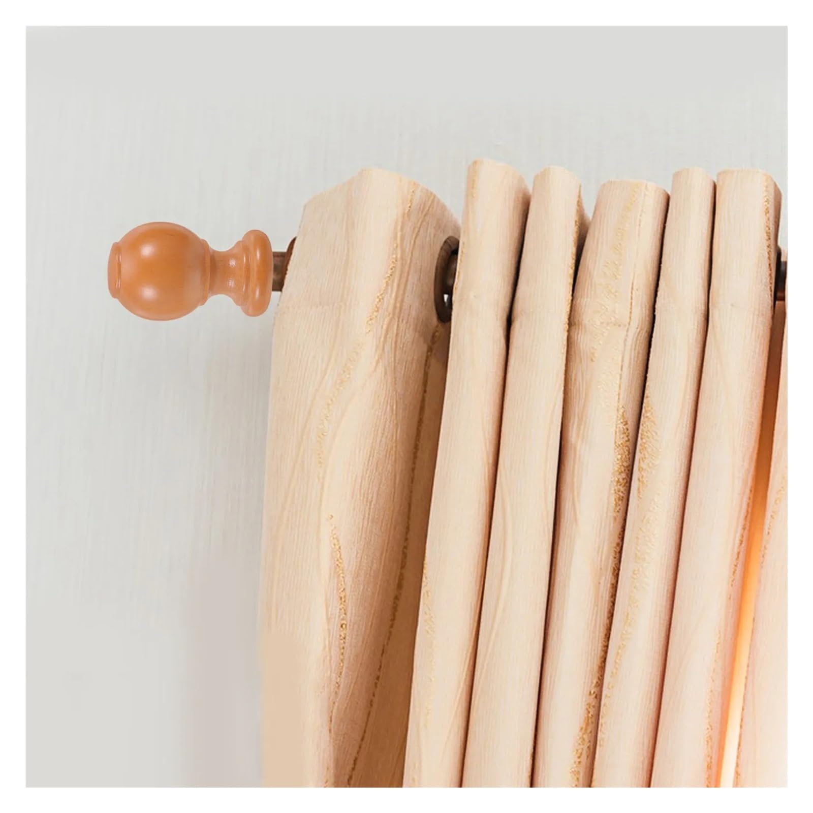 Lot de 4 embouts de tringle à rideaux en bois pour tringle à rideaux - Tête romaine pour tringle à rideaux de 29 mm de diamètre
