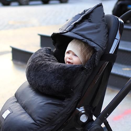 Miniatura 5 de 7AM Enfant - Saco universal para cochecito  Bolsa impermeable de invierno para cochecitos y asientos de coche, microforro polar suave y forro de