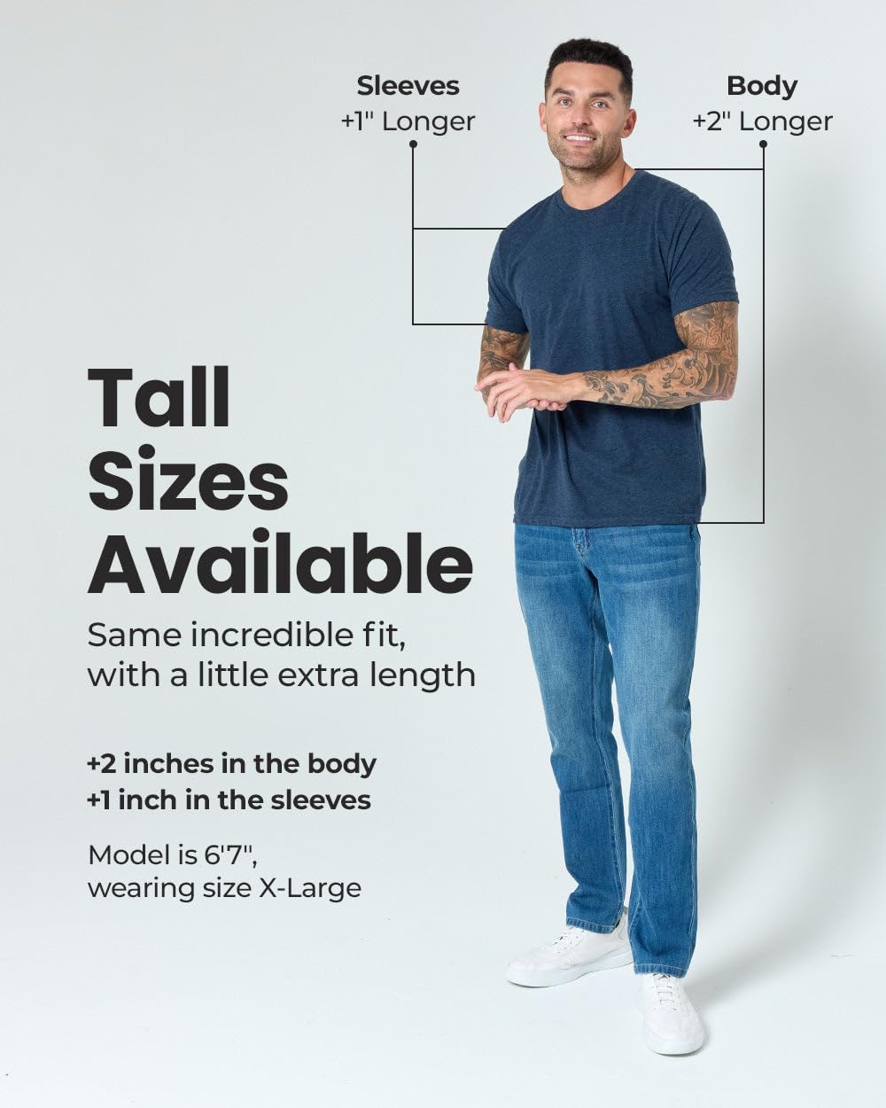 INTO THE AM Men's T-Shirts Soft Cotton Blend Crew Neck Tee S - 4XL Athletic Fit Plain & Logo Basic T-Shirt for Men - Image 6