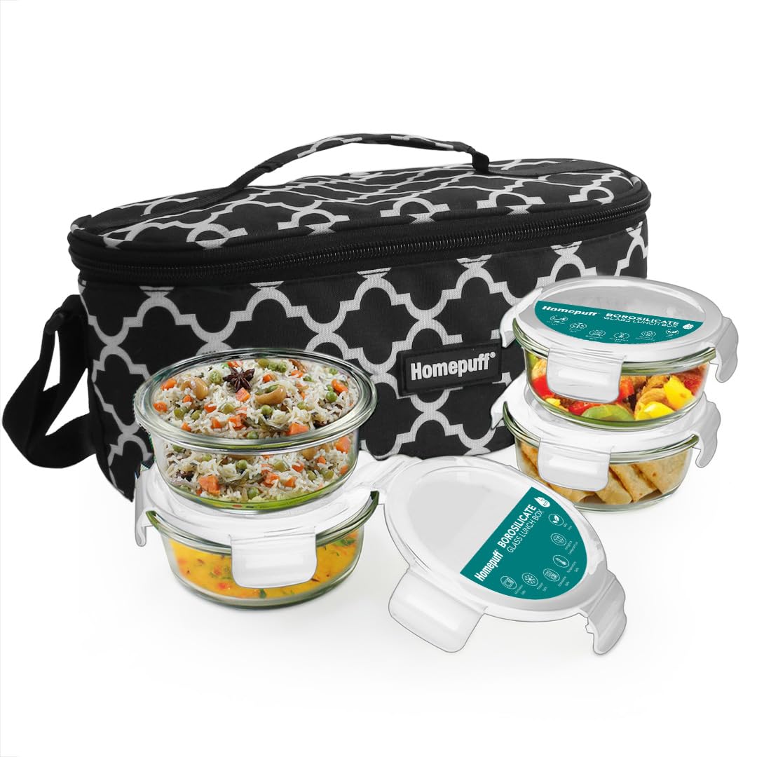 See full amazon price history chart for Home Puff Set of 4 x 400ml Borosilicate Glass Lunch Box for Office, Airtight Leak-Proof Tiffin Box, Microwave/Freezer Safe, Easy to Clean, Stain-Free Lid, Free Lunch Bag, 1-Year Warranty (Black) Home Puff Set of 4 x 400ml Borosilicate Glass Lunch Box for Office, Airtight Leak-Proof Tiffin Box, Microwave/Freezer Safe, Easy to Clean, Stain-Free Lid, Free Lunch Bag, 1-Year Warranty (Black) (B0BK1G7QF1) Amazon Price History, Amazon Price Tracker