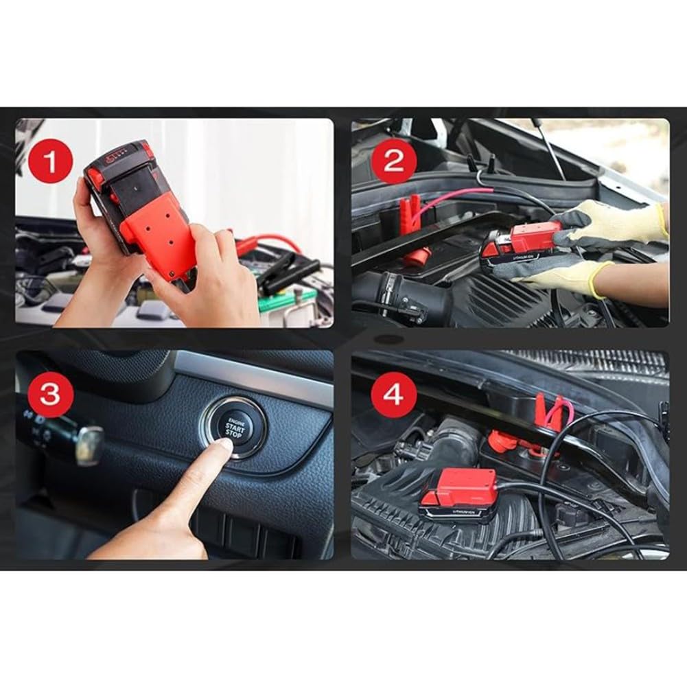 Câble de démarrage de voiture - 1,8 m - Très résistant - Capacité de 30 A - Pour batterie de 18 V - Ajustement universel pour la plupart des véhicules