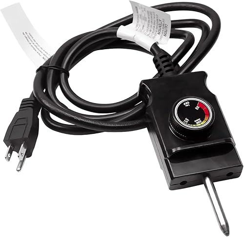 Masterbuilt Smokers Turkey Freidoras Termostato Control analógico con cable de alimentación ahumador eléctrico y elemento de calefacción de parrilla