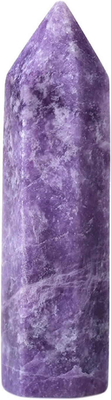 天然水晶の原石 天然水晶ラフ 1pc 天然水晶レピドライトオベリスク装飾品紫水晶タワー像家の装飾手作りクラフトギフト (Color