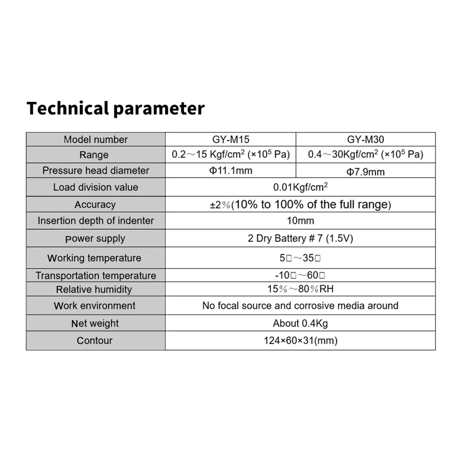 GY-M15/M30 Probador de dureza de Frutas Digital Penetrómetro de Frutas for Manzanas, Peras, Fresas, Uvas Medición con esclerómetro de Frutas(GY-M15)