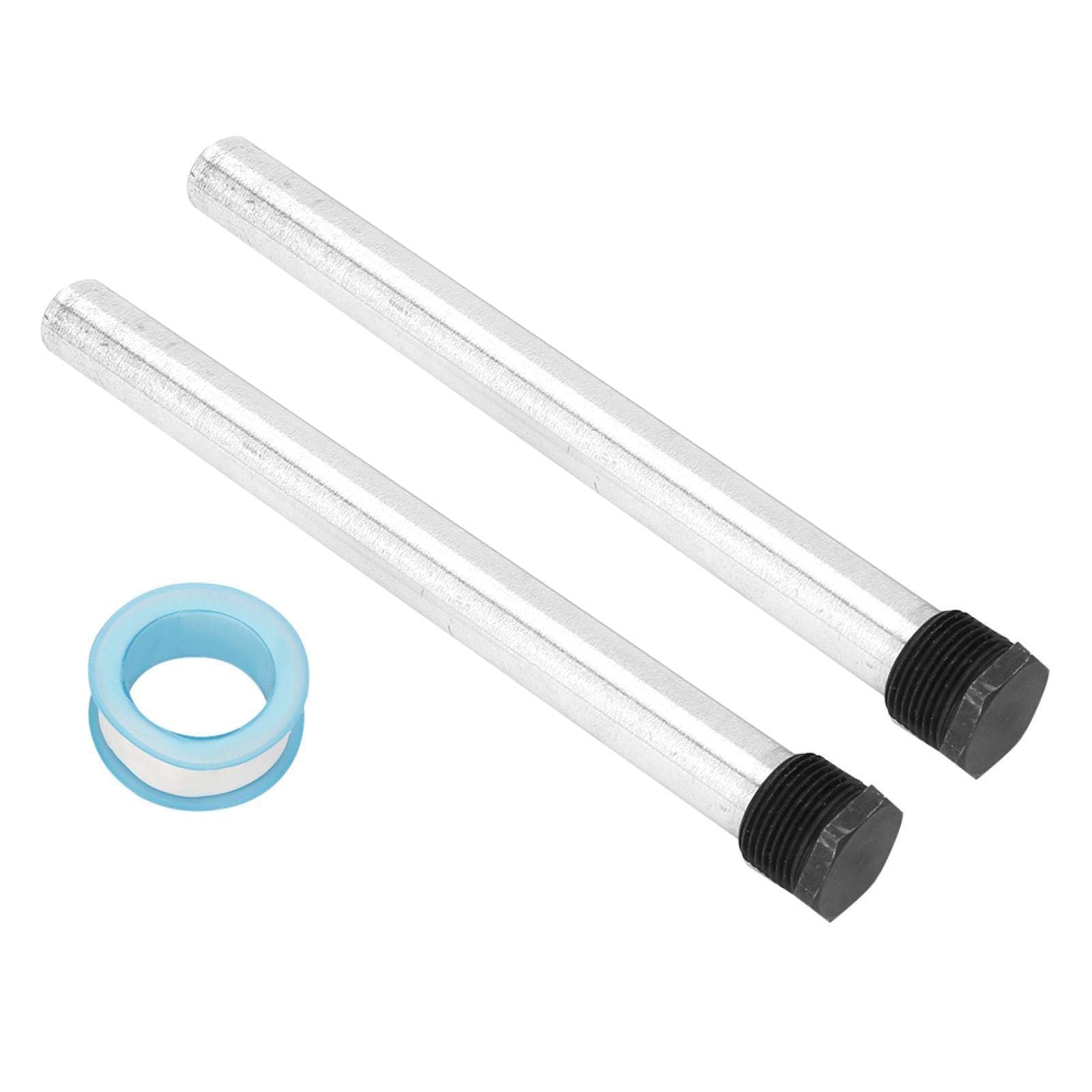 2 PCS 21 X 320 Mm Tige D'anode En Magnésium, Anode De Tige De Chauffe-Eau Pour Camping-Car Chauffe-Eau NPT3/4 Filetage Avec Ruban PTFE