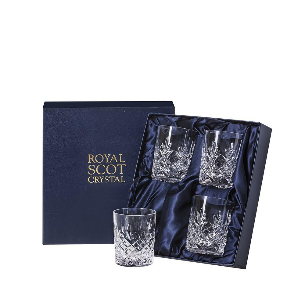 Royal ScotEdinburgh Crystal Whisky Tumblers, 7oz - Set Of 4