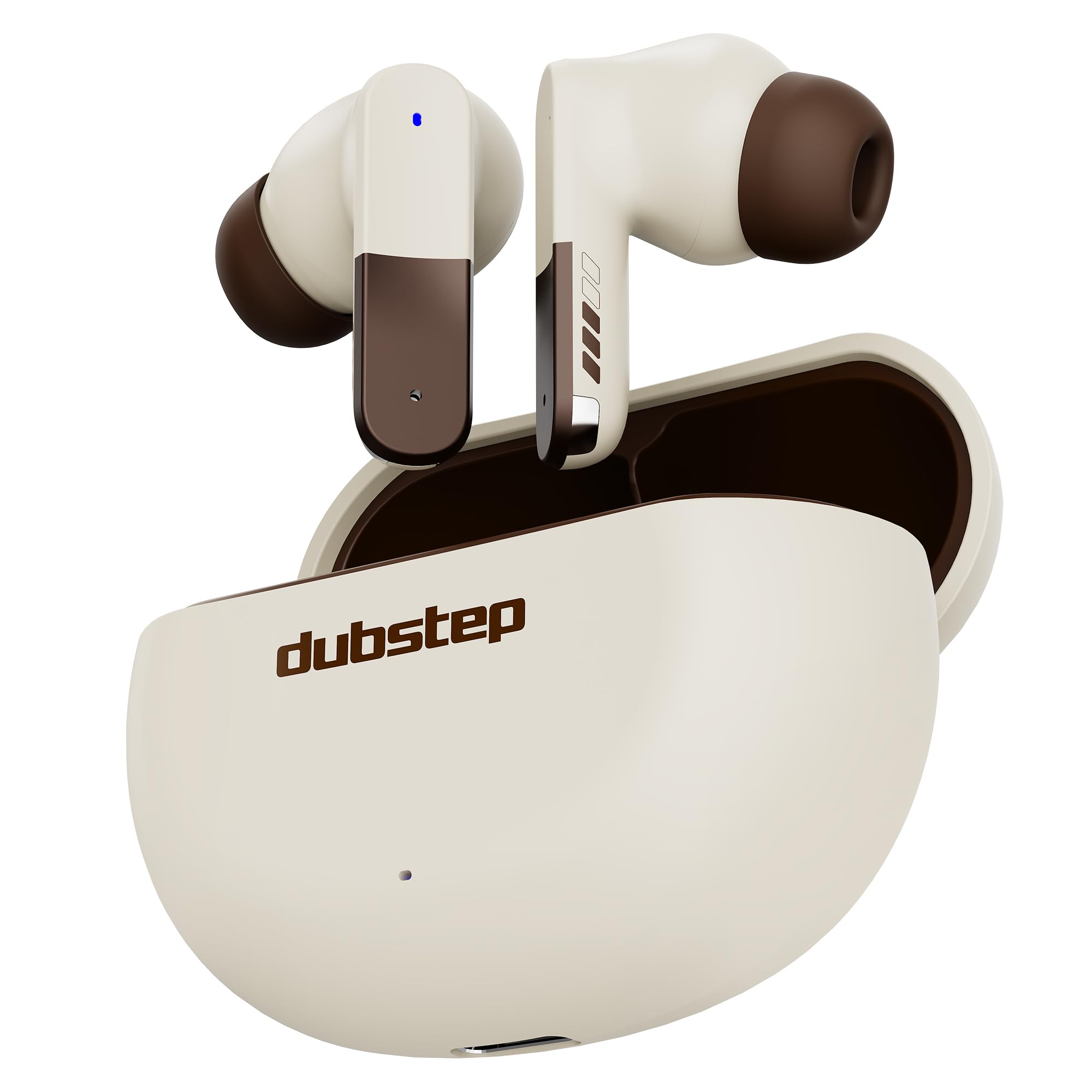 Dubstep Buzz X12 TWS Earbuds Beige - Image 1