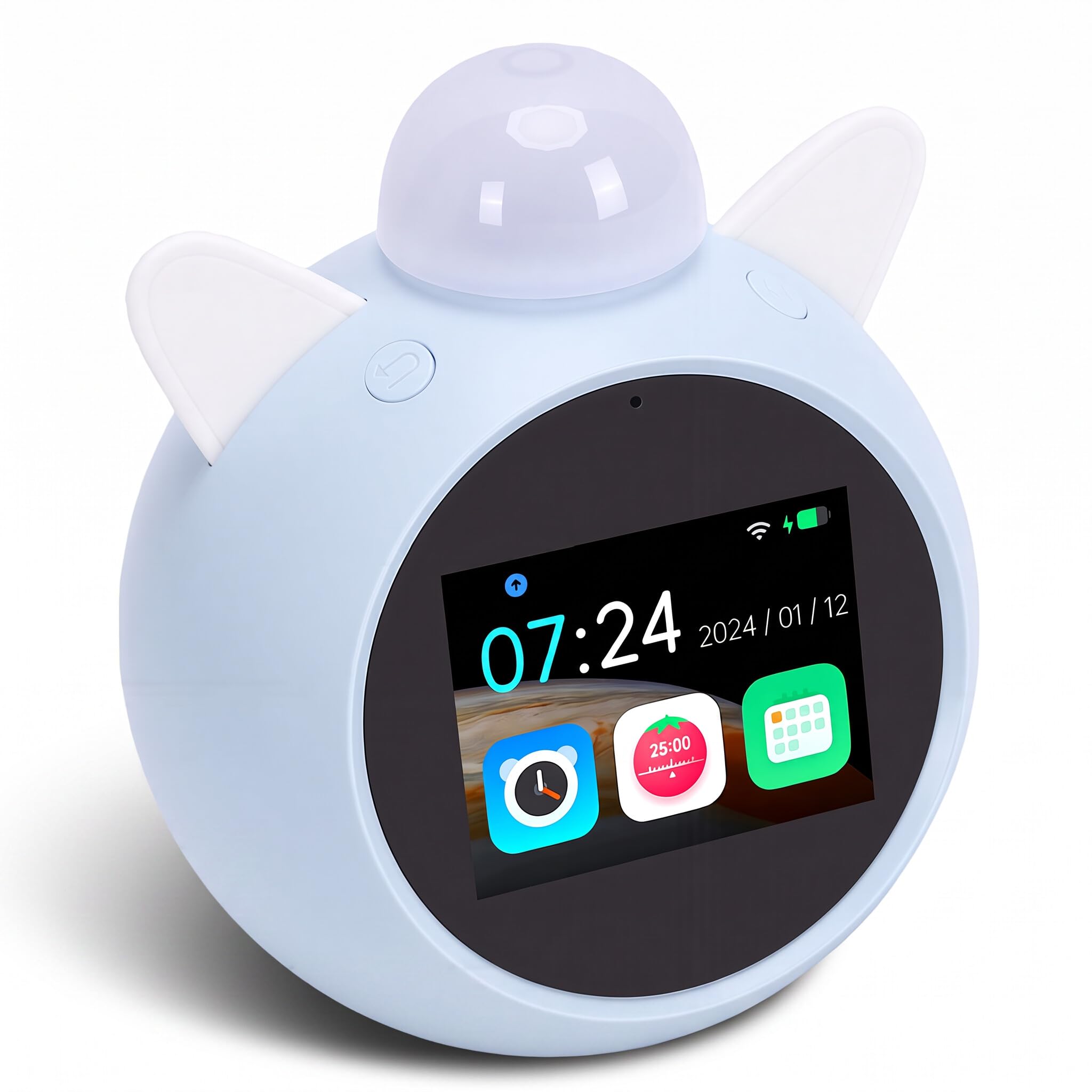 Sxhlseller Despertador Inteligente con Pantalla Táctil de 2,8 Pulgadas, Reloj Despertador con Historias para Dormir Activadas por Voz, para Dormitorio y Mesita de Noche