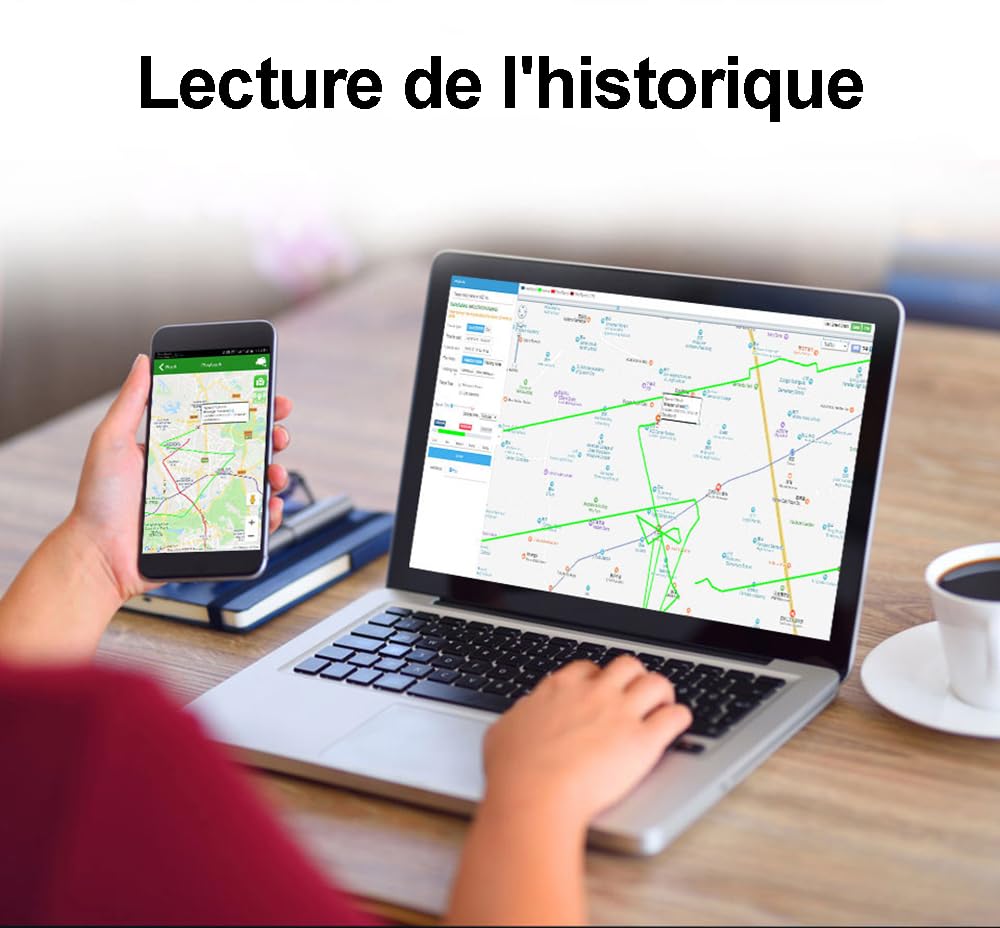 TKMARS Traceur GPS Voiture en Temps réel Anti-Lost Couper et Retourner l'huile à Distance avec ACC Tracker Voiture Peut Afficher l'historique et Définir des Barrières Géographiques 4GTK806