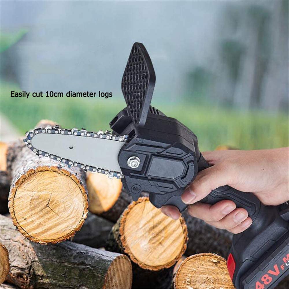 Mini Chainsaw Akumulatorowa, bezprzewodowa ręczna piła łańcuchowa z 2 akumulatorami, przenośna ręczna piła elektryczna 24 V do przycinania gałęzi drzew i cięcia drewna