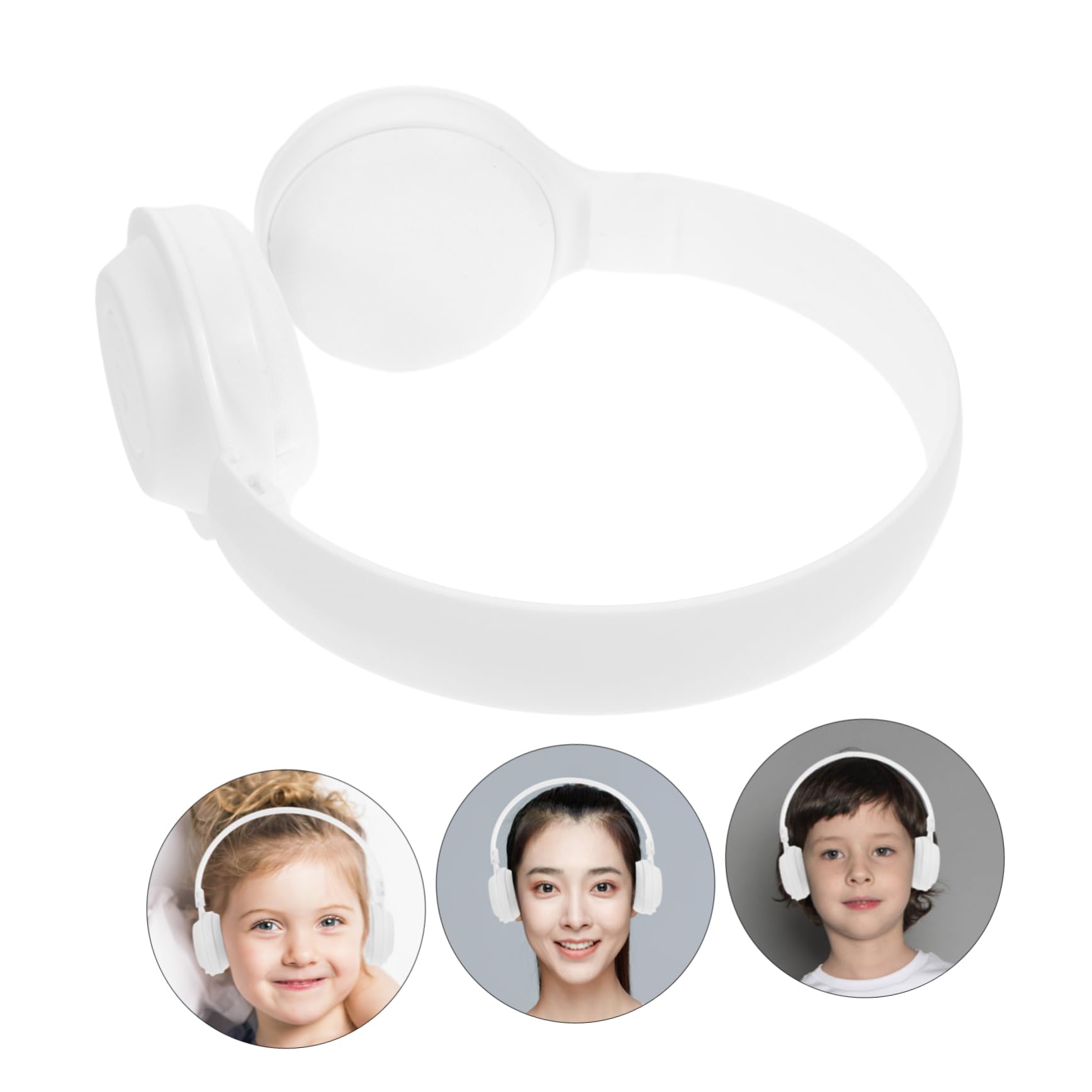 Cosplay Props Headphones, Fake Headset, White Earphone Photography Props, Fasion Decoration For Halloween Birthday Party Supplies