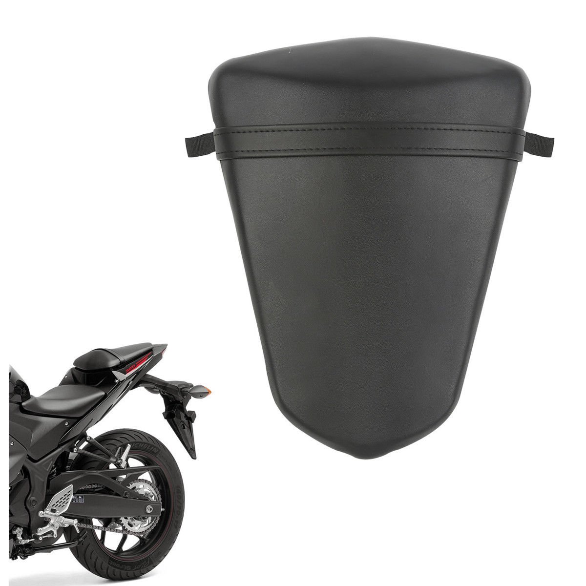 XFMT Black Rear Seat Pad Cushion for Yamaha YZF R3 2015-2024/MT-03 2020-2024 YZF R25 2015-2023/MT-25 2015-2023