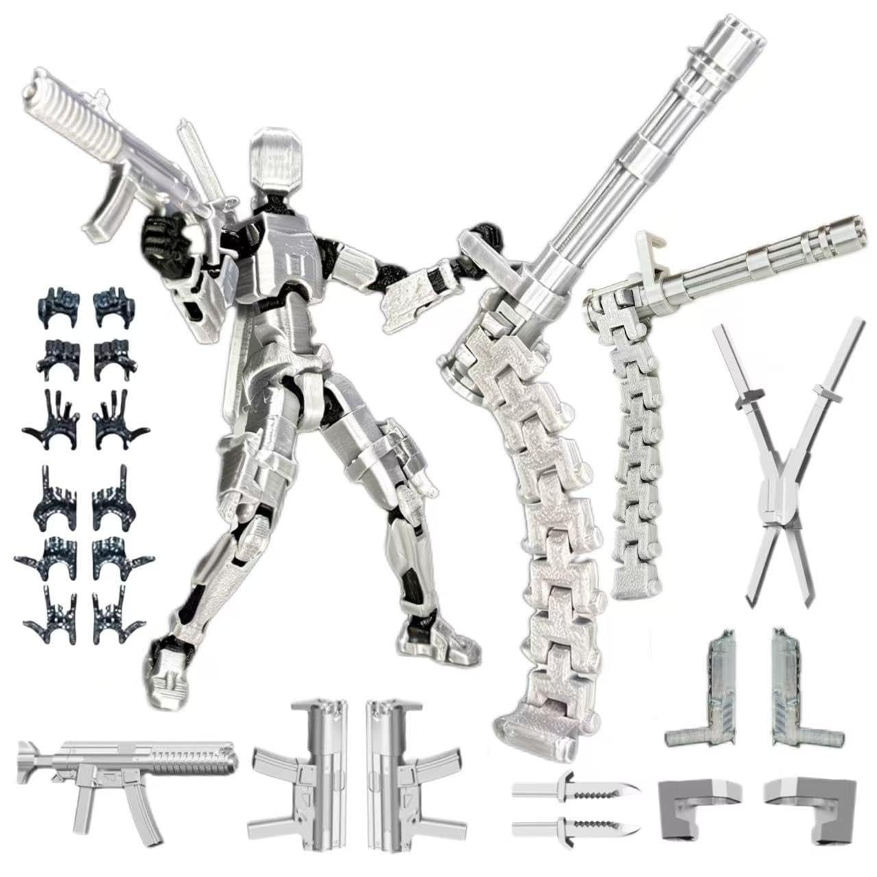 T13 Action Figure Set - (Assembled) 3D Printed Action Figure, Titan 13 Action Figure, Multi-Jointed Movable Dummy 13, Robot Action Figure, Birthday Gifts for Boys, Girls Desktop Decorations-image-26