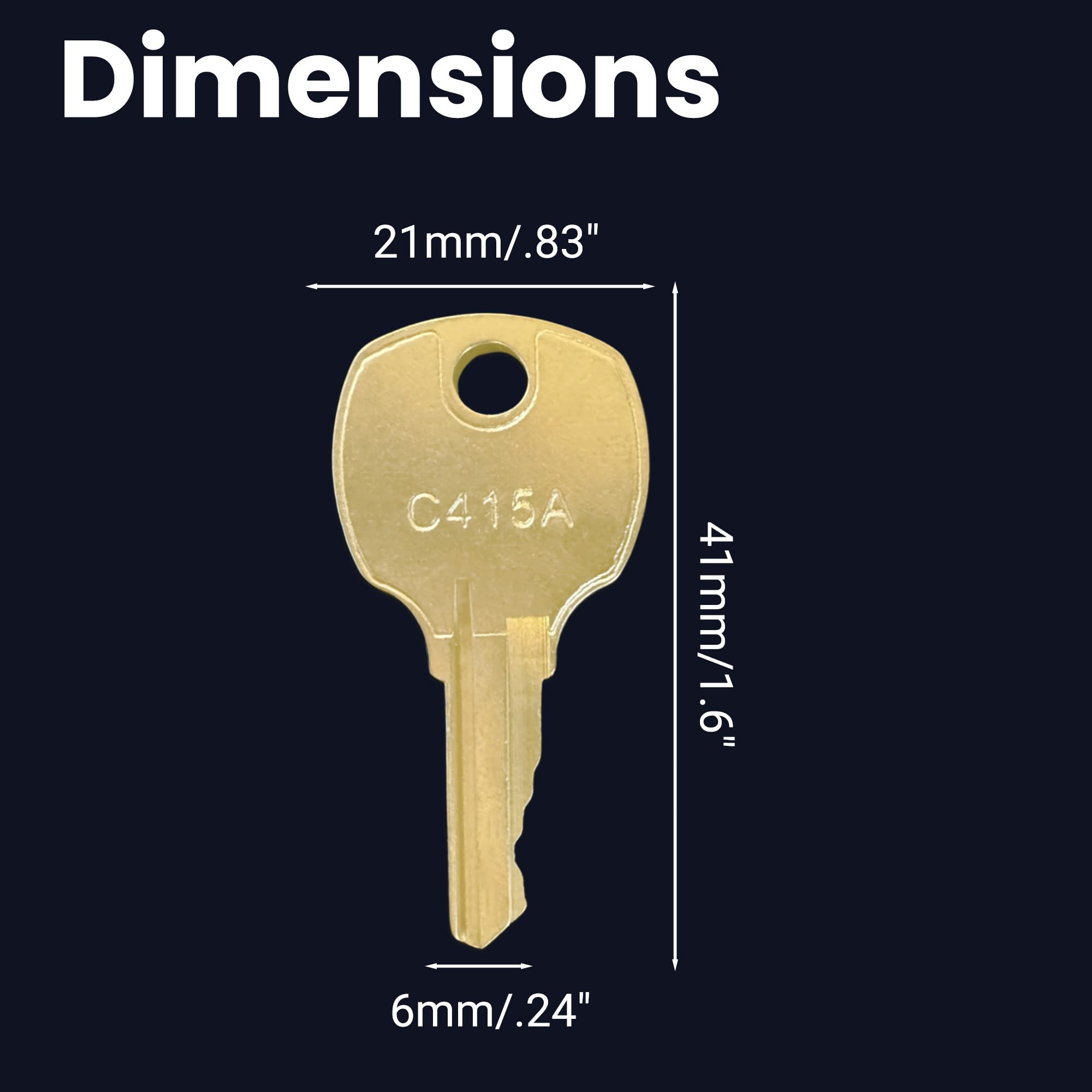 6 Pack C415A Replacement Key Compatible with CompX National Cam