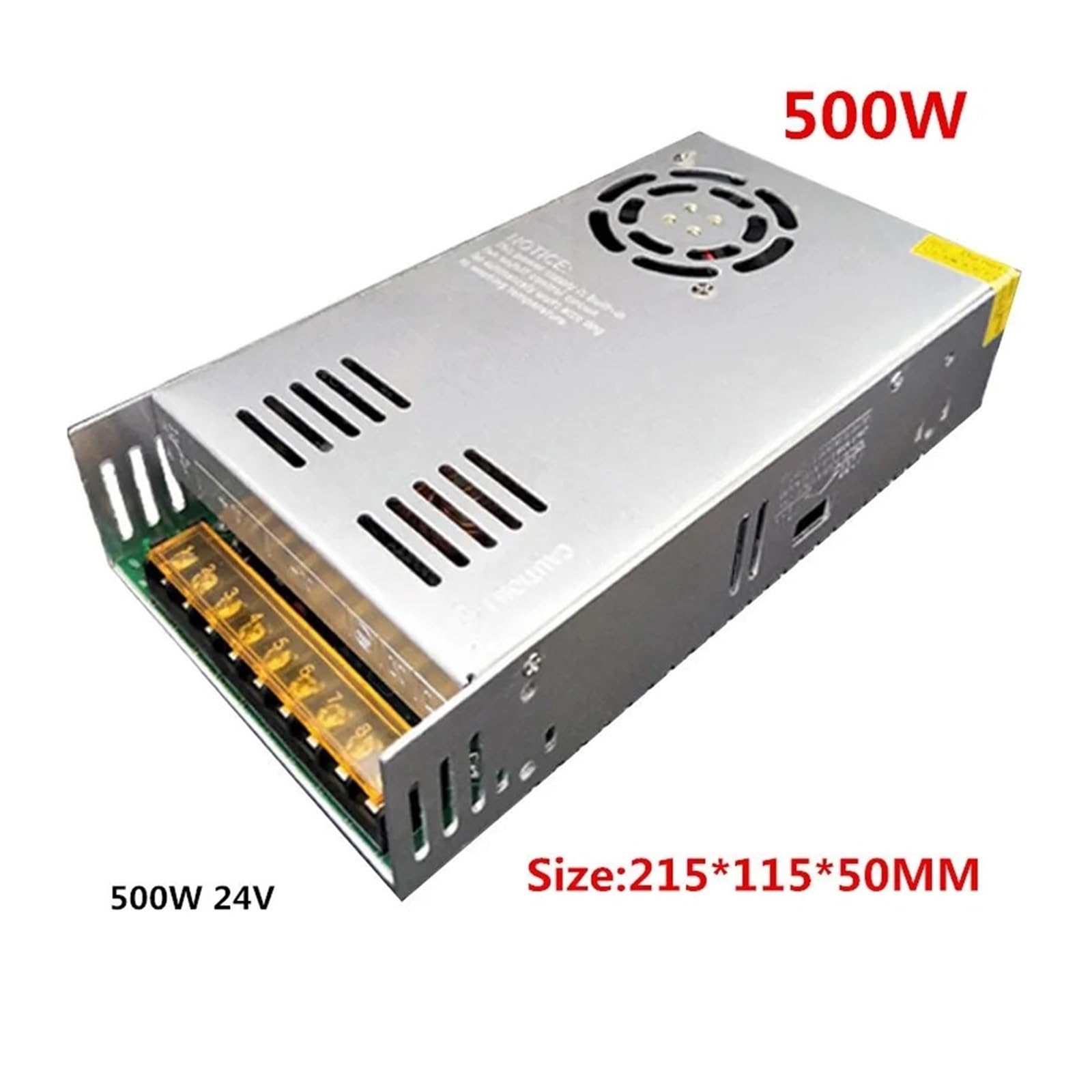 Tamaño de Fuente de alimentación de Modo de conmutación de Salida única 500w 24v 20a