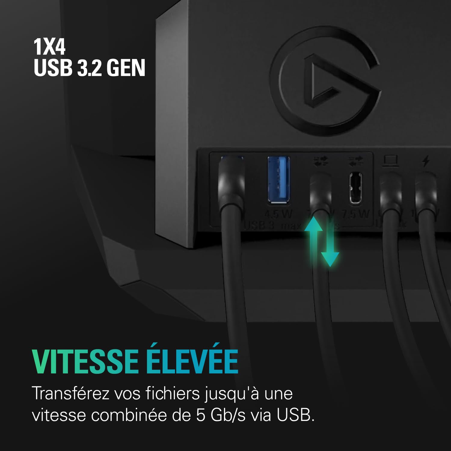Elgato USB Hub – Voor Stream Deck , 2 USB-C-poorten/2 USB-A-poorten, Stroomvoorziening, SD/microSD-kaartlezer – USB-C, Mac/PC, Stream Deck en voeding niet meegeleverd