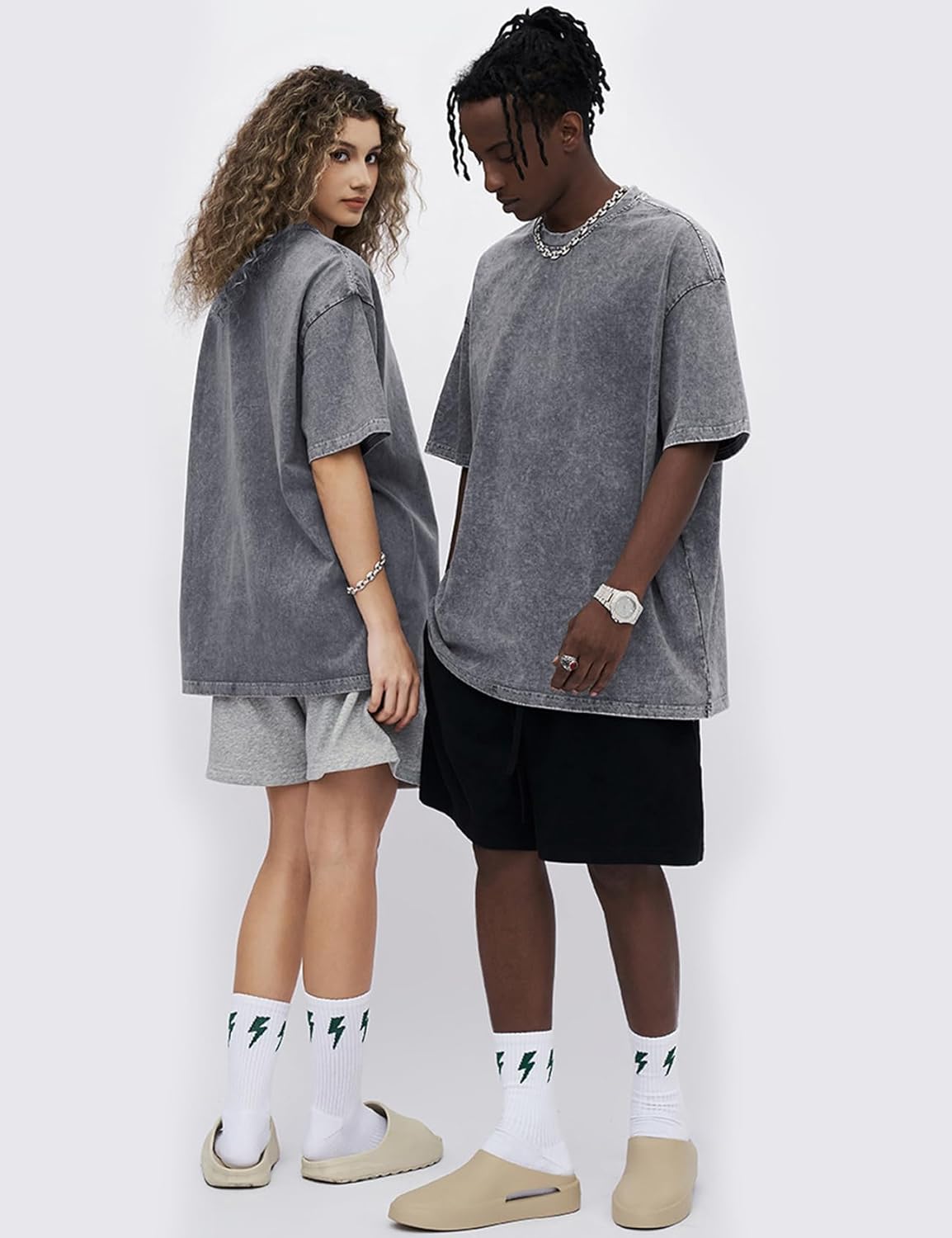 Arssm Men Oversized T Shirts Vintage Tee Loose Fit Short Sleeve Casual Streetwear Baggy Washed Unisex Tops