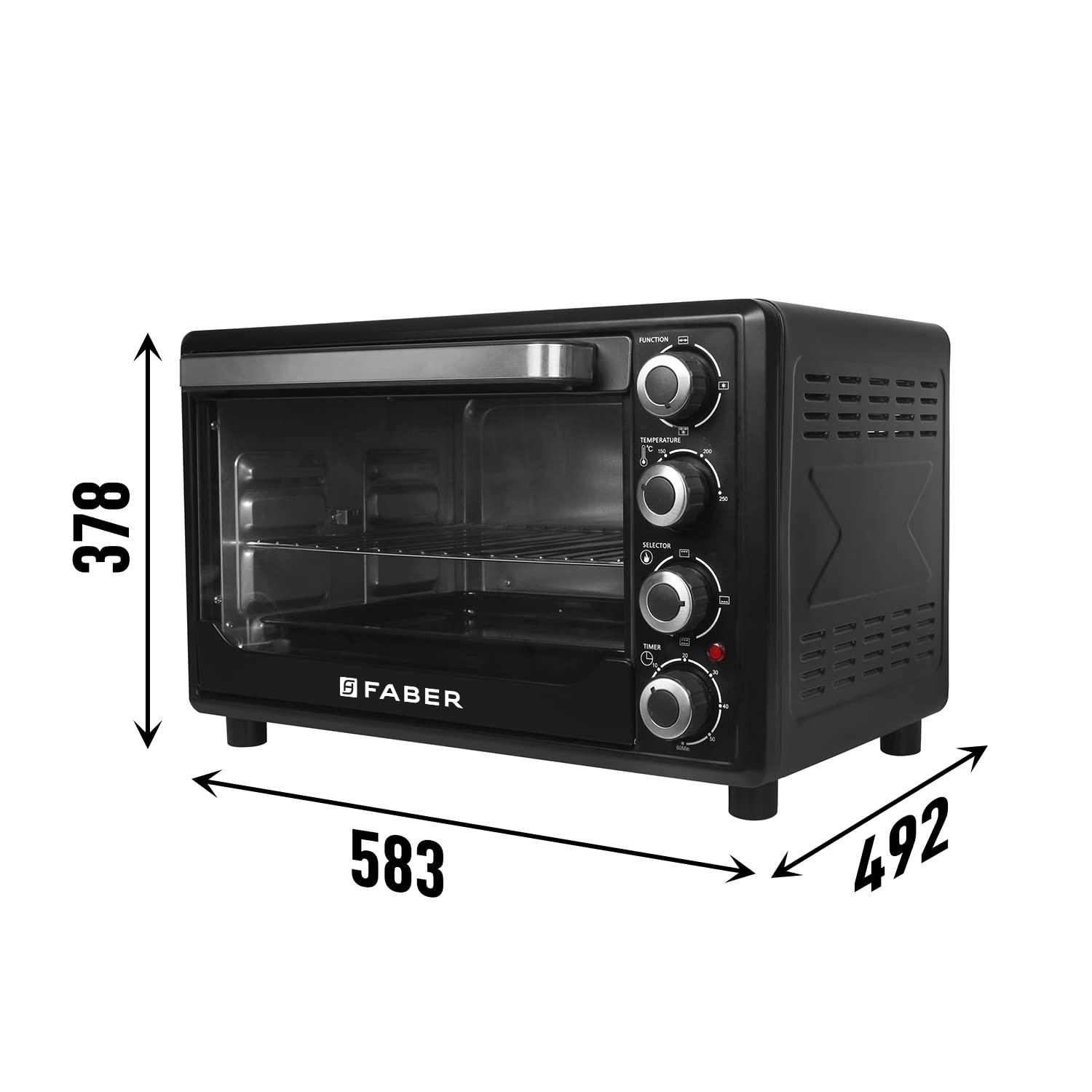 Faber 60L Oven Toaster Grill - Bake, Toast, Roast! -2