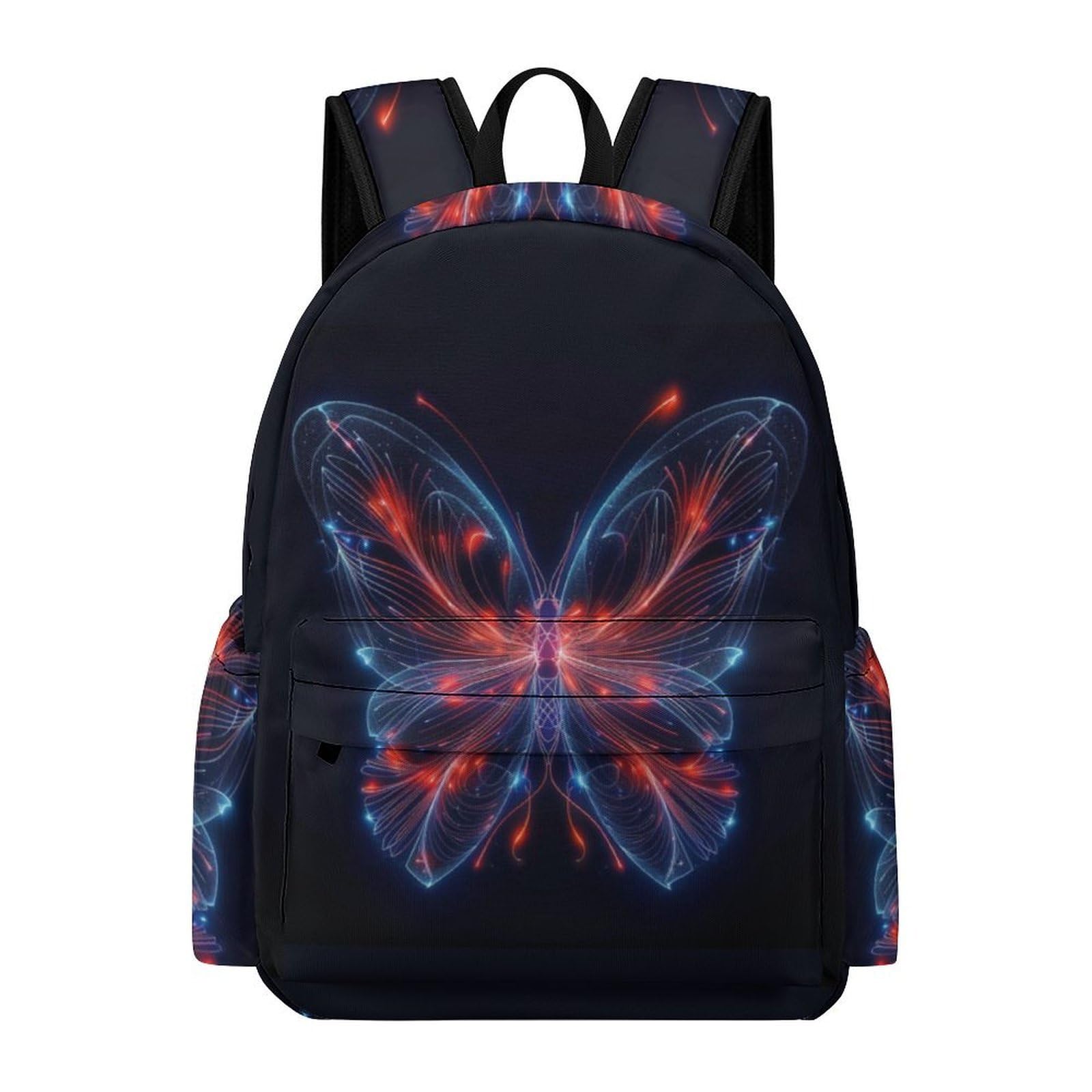 TPISLI 14 Inch Laptop Backpack Boys Butterfly Design School Backpack Girls Butterfly Print Bookbag 8-14 Years, Everyday Durable for Weekend Trips Holiday Gift Classroom Books