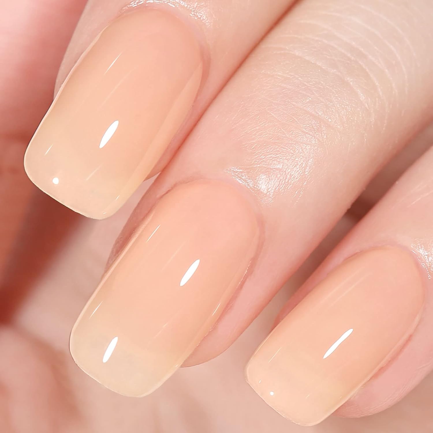 AILLSA GB53 - Esmalte de uñas de gel neutro, color nude translúcido, semipermanente, UV, esmalte de uñas de gel color neutro para arte de uñas,