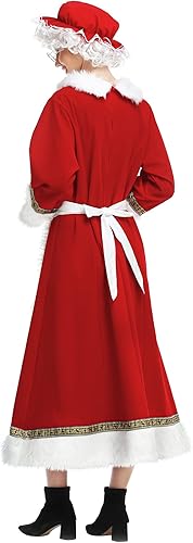 Miniatura 3 de Disfraz de Navidad para mujer, 5 piezas, disfraz de señora Claus para adultos, disfraz de señorita Santa Claus