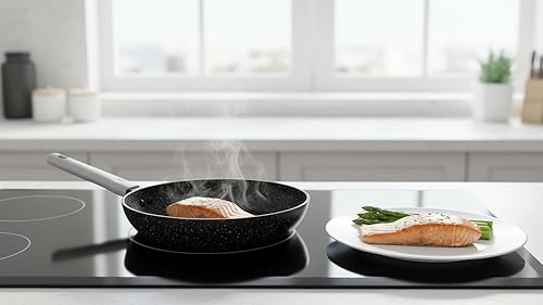 Miniatura 4 de Juego de utensilios de cocina antiadherentes de 15 piezas, ollas y sartenes con revestimiento de cerámica, sin PFOA, listo para inducción con asas