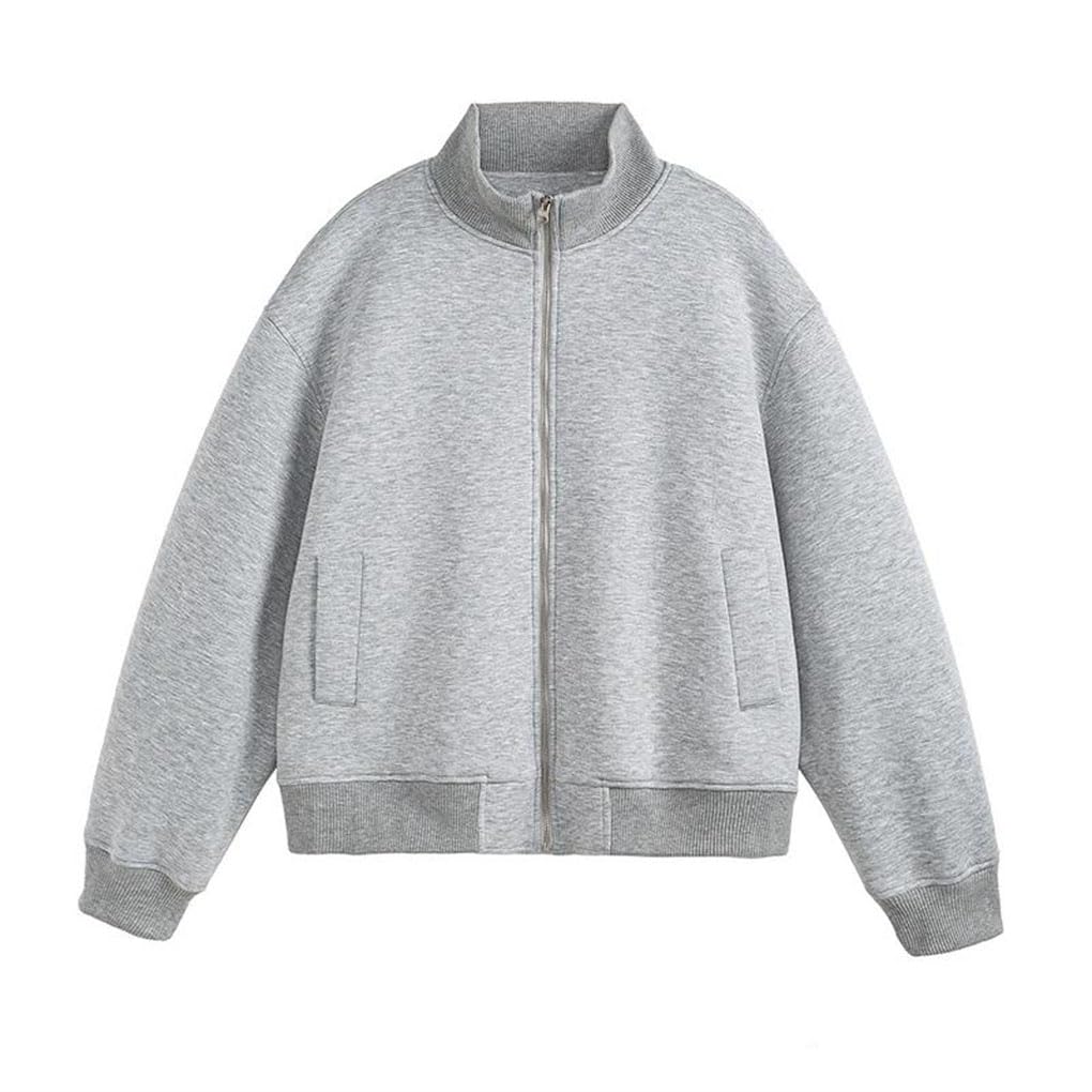 Prosty solidny zamek błyskawiczny mężczyźni trenerzy retro odzież wierzchnia unisex kobiety styl chłopaka oversize płaszcz wysoka odzież uliczna