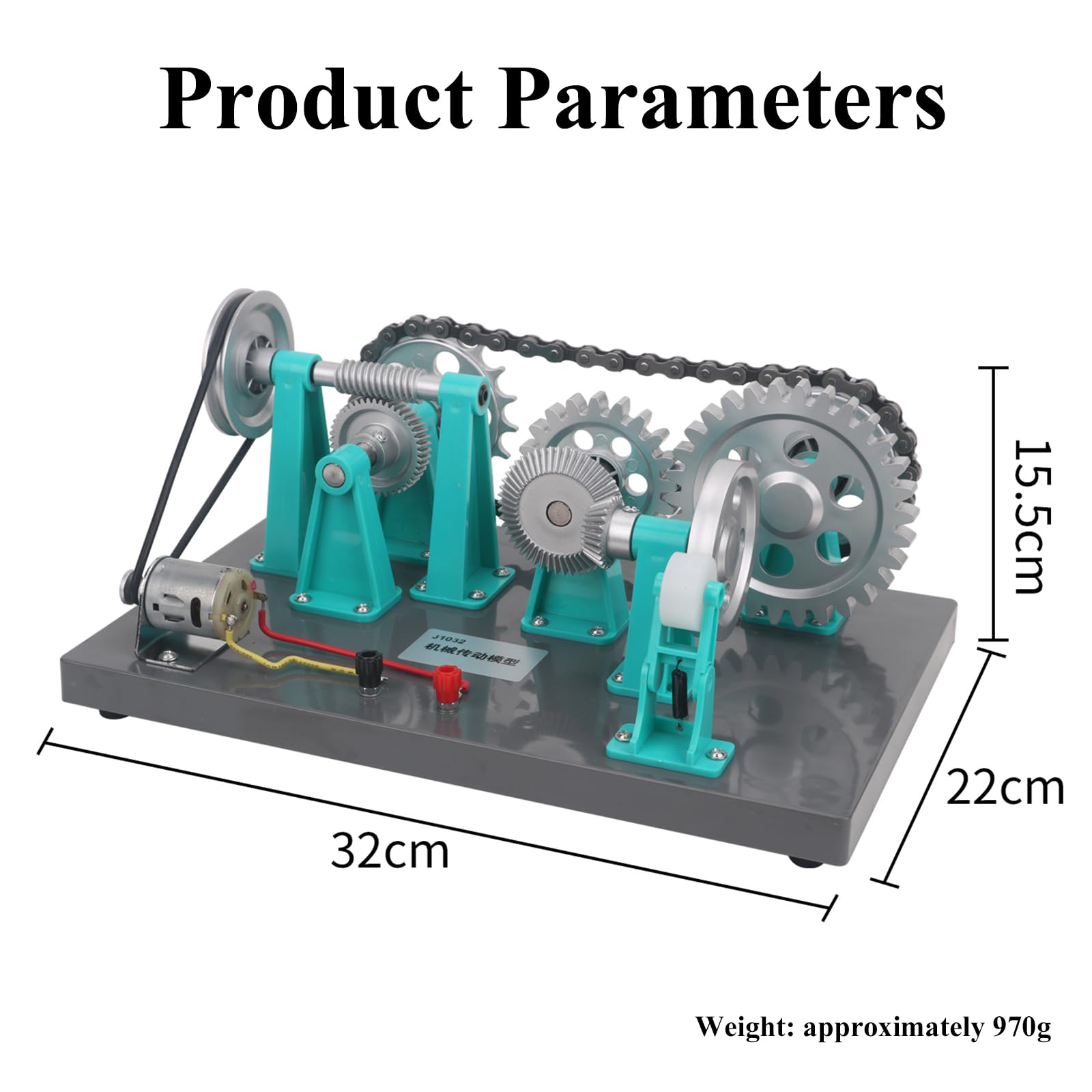 Modelo De Transmisión Mecánica, Instrumento De Enseñanza De Demostración Electromecánica con Fuente De Alimentación, Efecto De Demostración Claro E Intuitivo, Operación Simple.