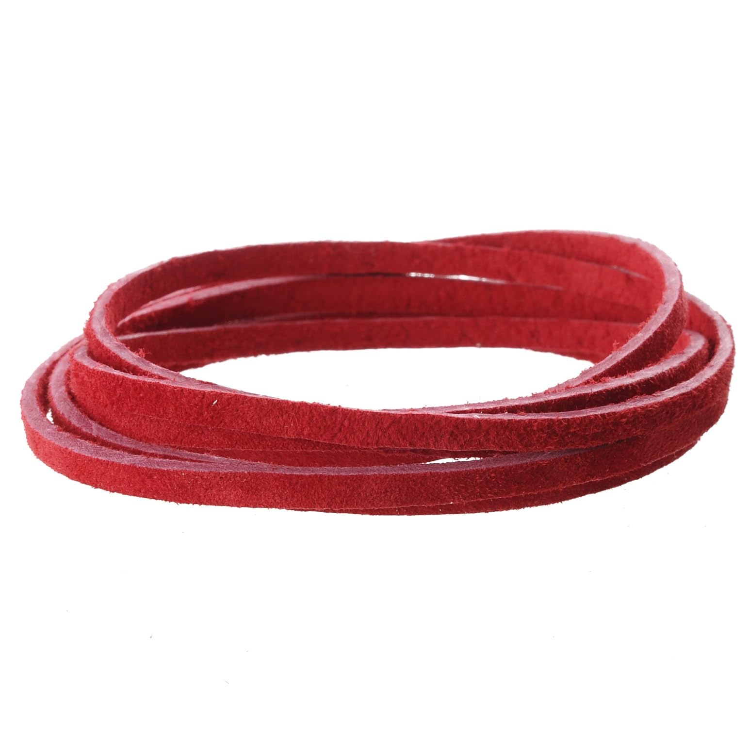 realeather Crafts Skóra zamszowa koronka spool-red